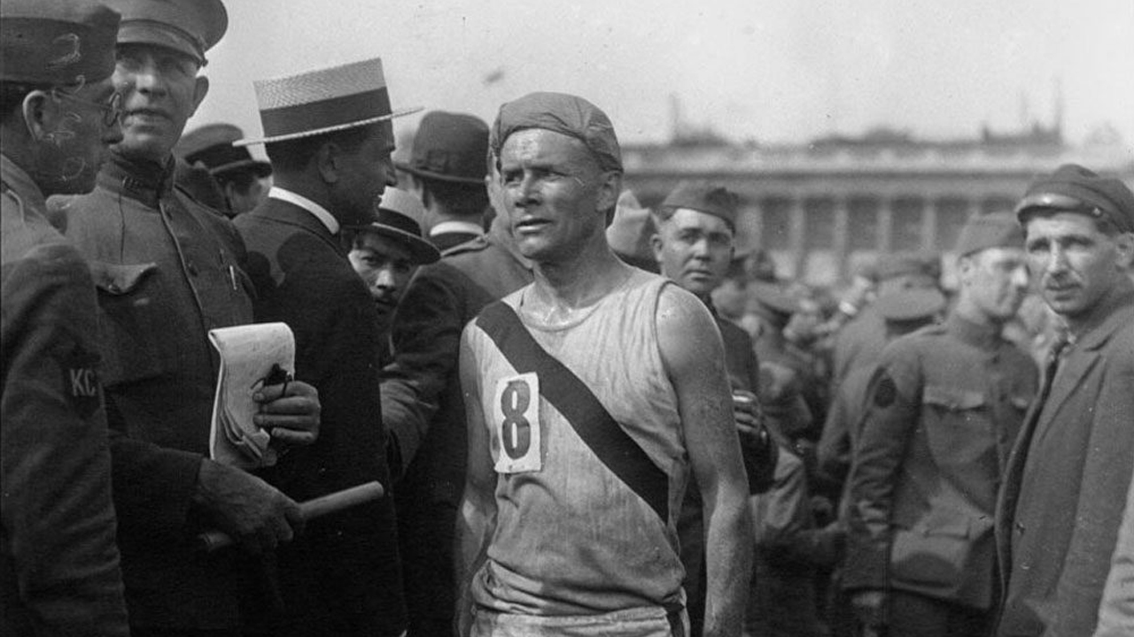 Bill Kennedy, Professor Lawrence Kennedy's great-uncle, who won the 1917 Boston Marathon.